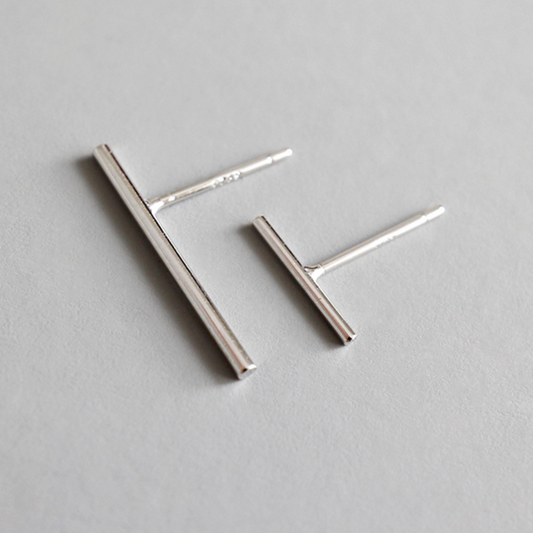 Minimalist Bar Stud Earrings