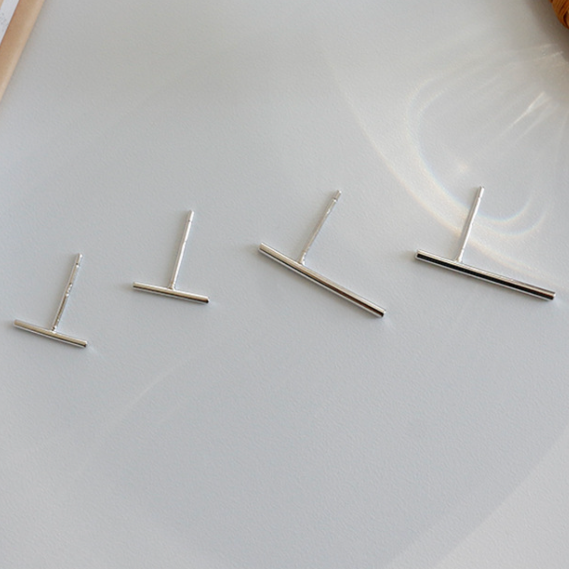 Minimalist Bar Stud Earrings