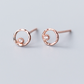 Crystal Detail Circle Stud Earrings