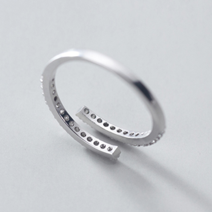 Sterling Silver Zirconia Wrap Ring