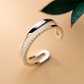 Adjustable Double Band Crystal Ring