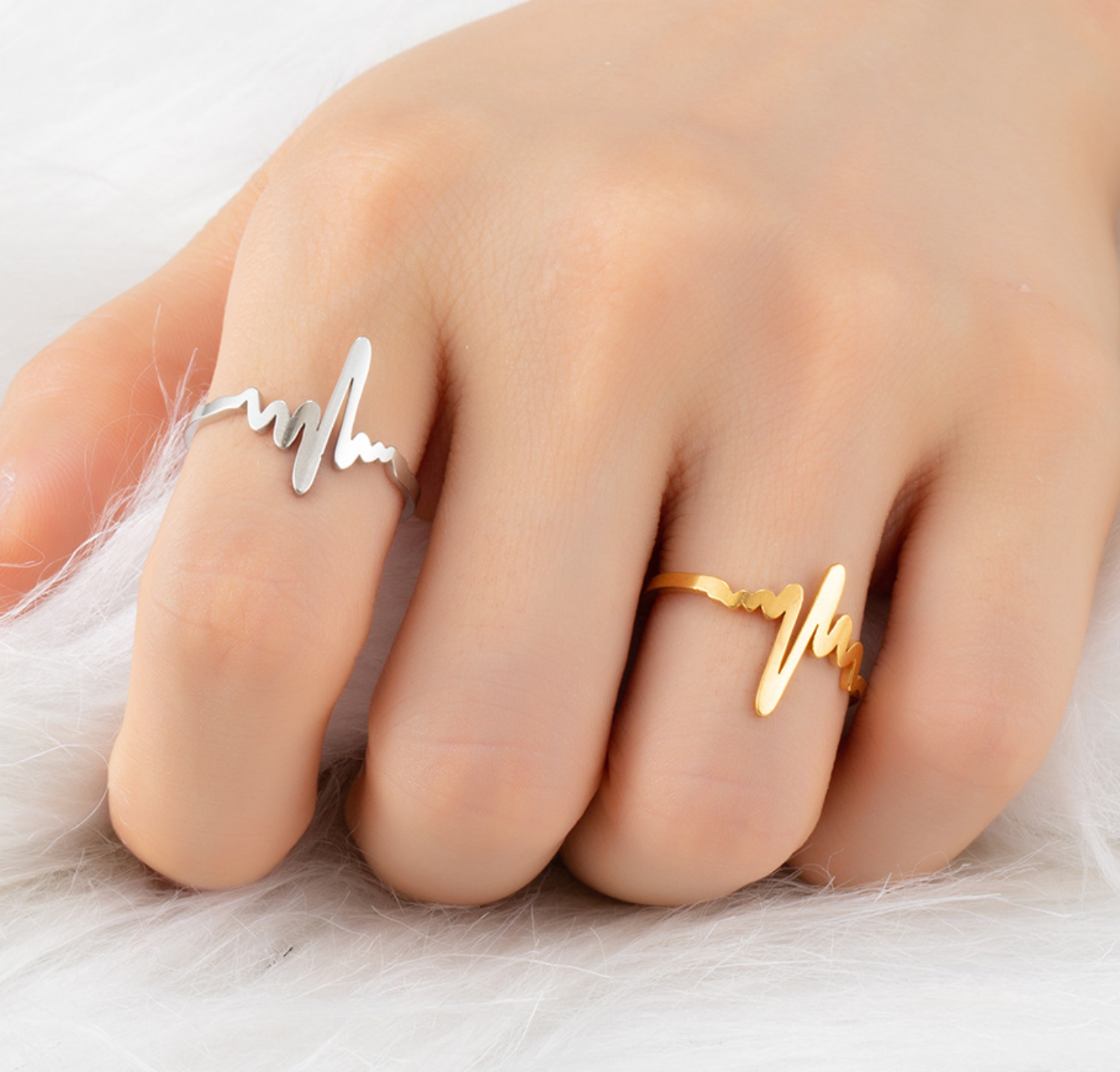 Girl Heartbeat Ring Design - Temu