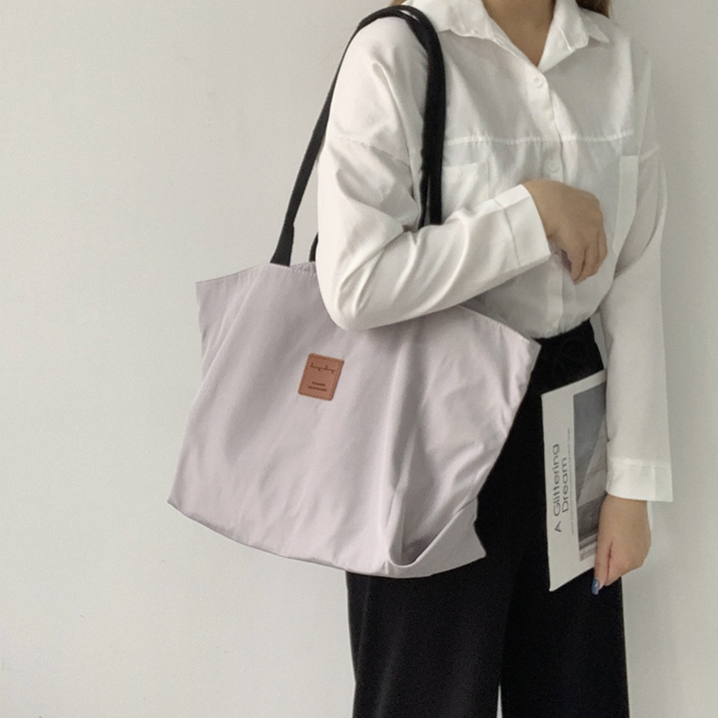 Nylon Large Shoulder Bag