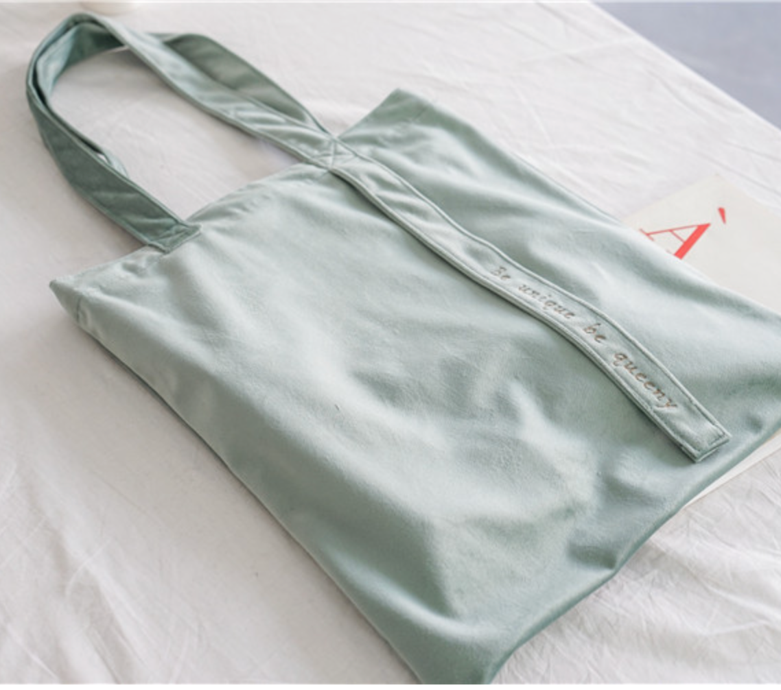 Velvet Turquoise Tote Bag