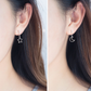 Moon and Star Drop Stud Earrings