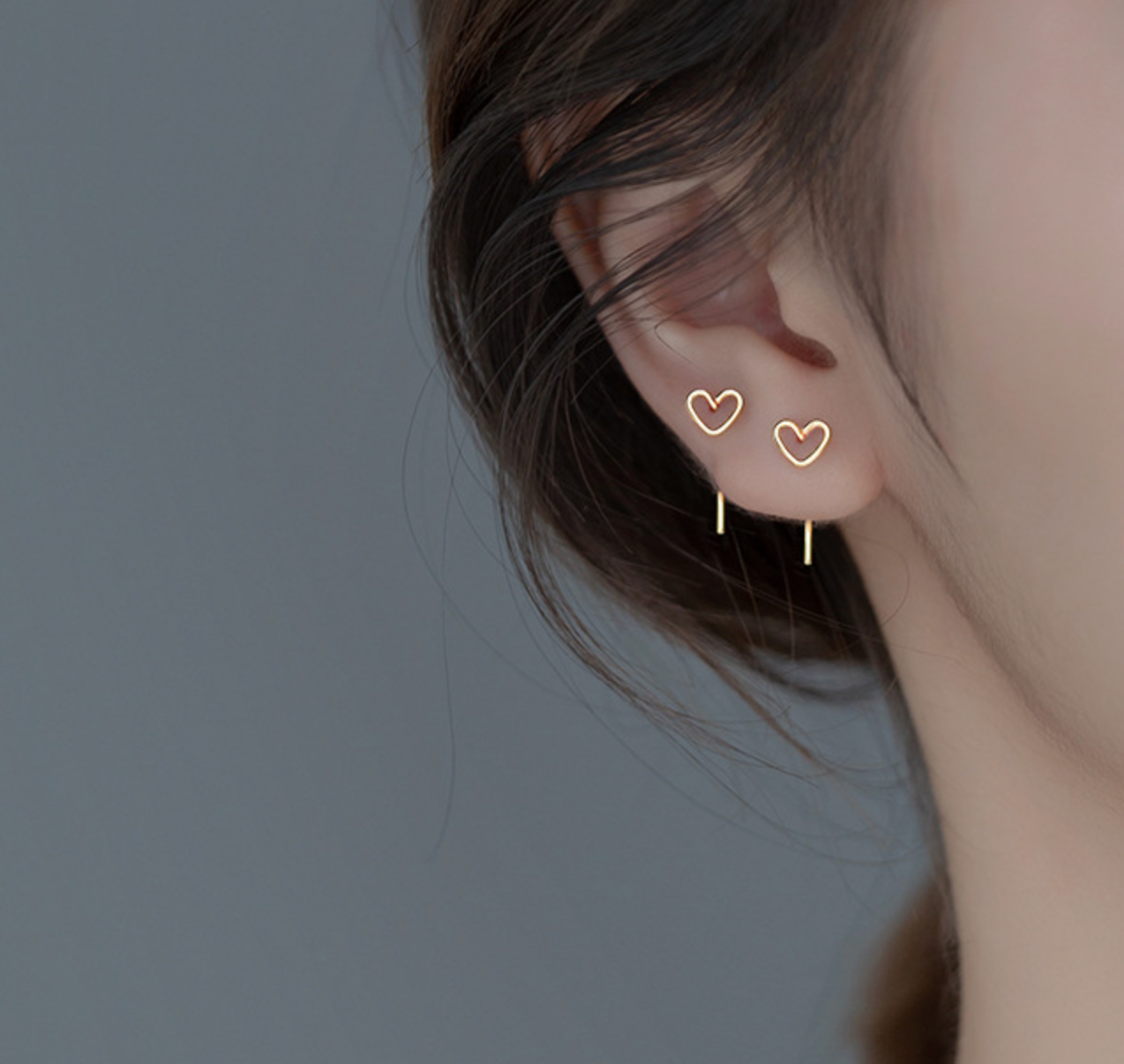 Minimalist Heart Earrings