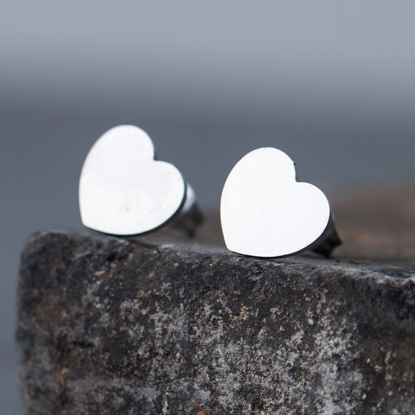 Solid Heart Studs