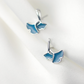 Blue Leaf Stud Earrings