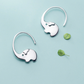Elephant Trunk Hoop Earrings