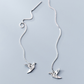 Sterling Silver Crane Threader Earrings