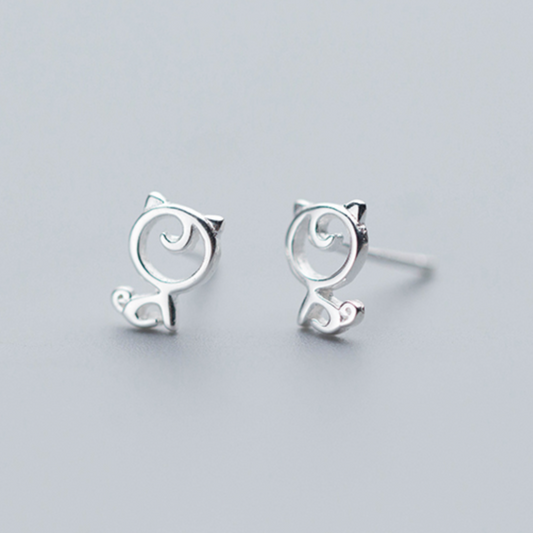 Cat Stud Earrings