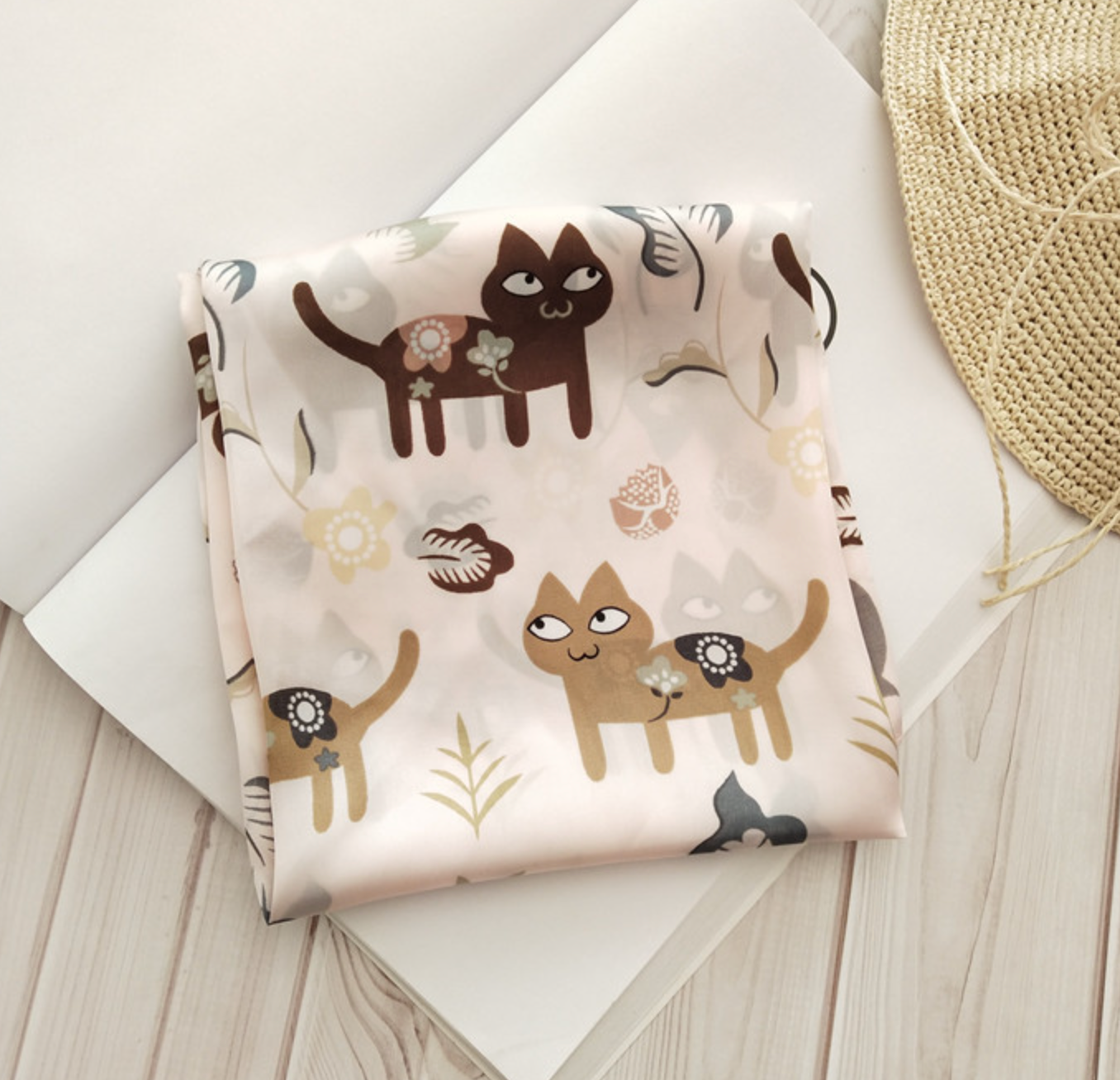 Cat Lover Illustrated Scarf