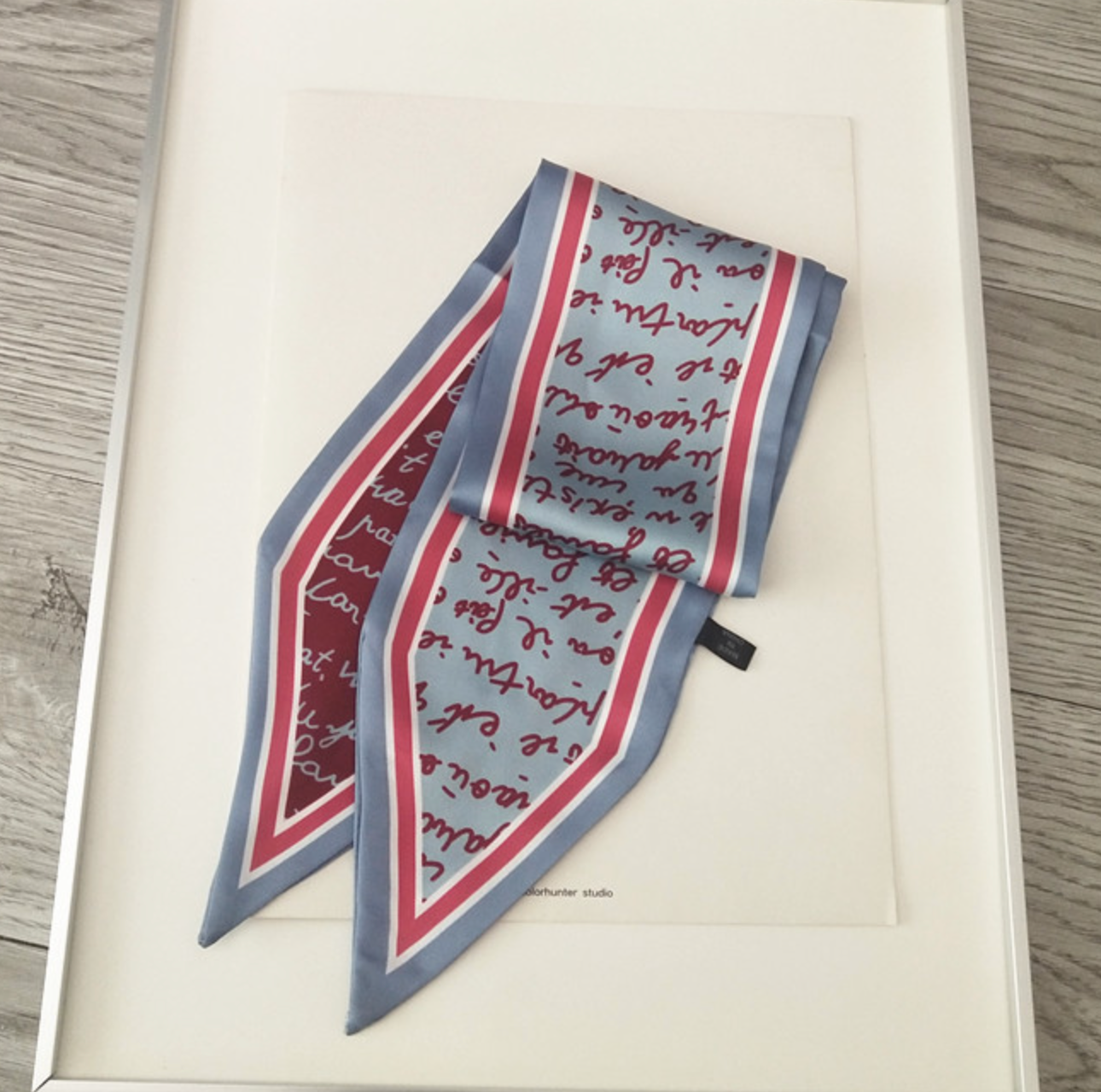 Illustrated Text Colourful Scarf