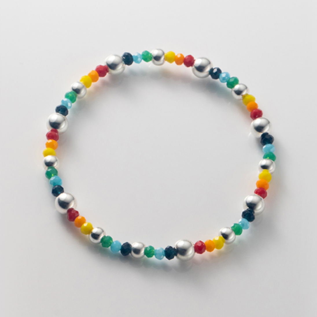 Colourful Beaded Charm Bracelet