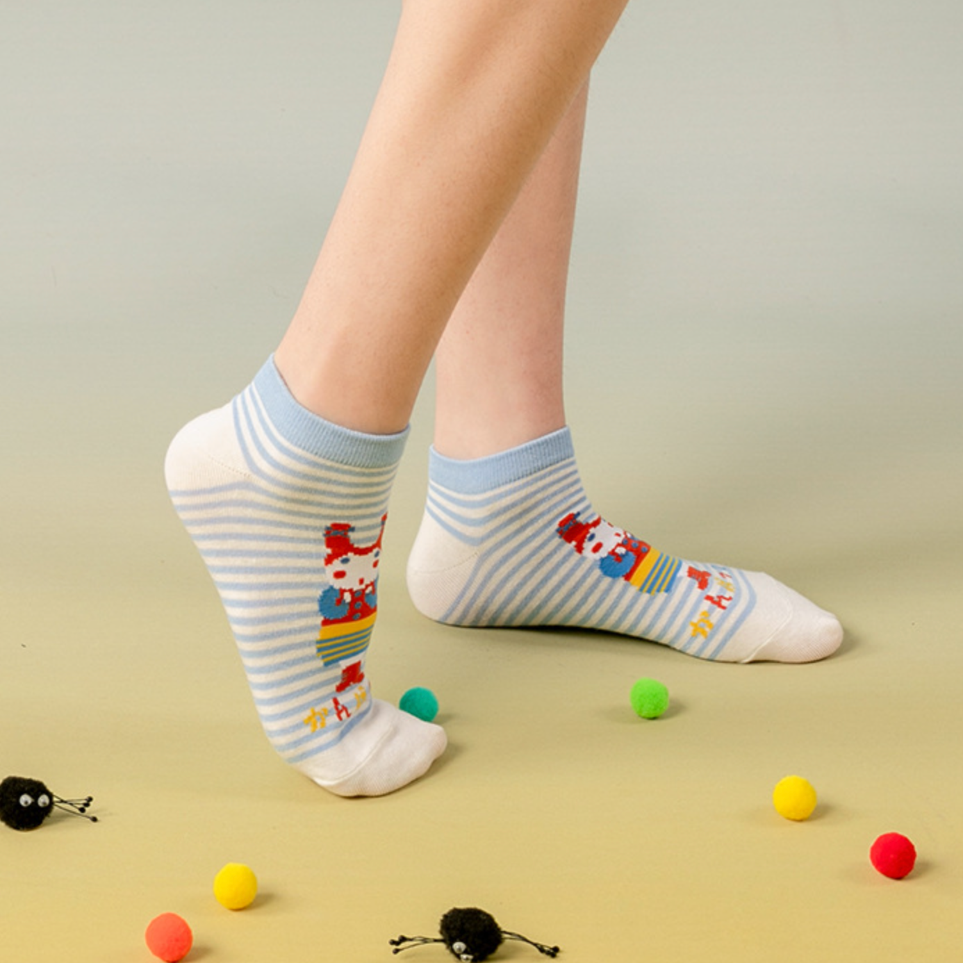 Cute Blue Stripe Socks