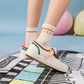 White Stripe Kanji Adult Socks