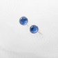 Blue Crystal Ball Stud Earrings