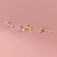 Crystal Detail Key Stud Earrings