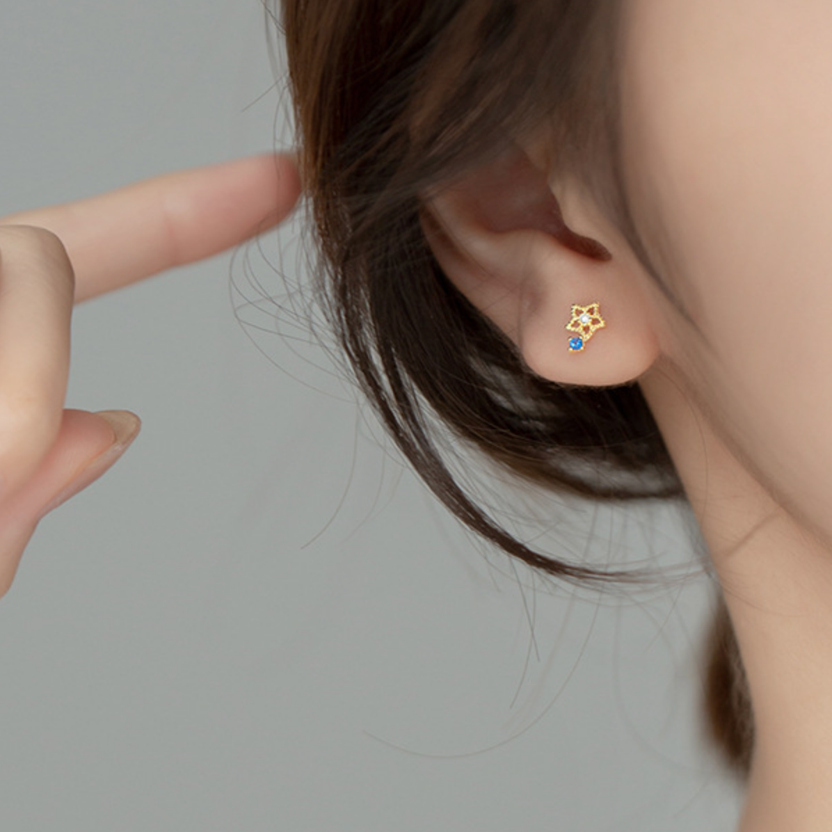 Crystal Star Stud Earrings