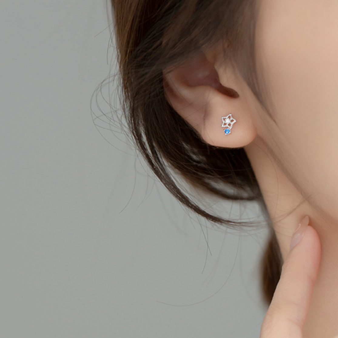 Crystal Star Stud Earrings