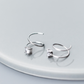 White Crystal Spiral Earrings