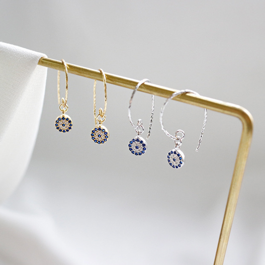 Evil Eye Dangle Earrings