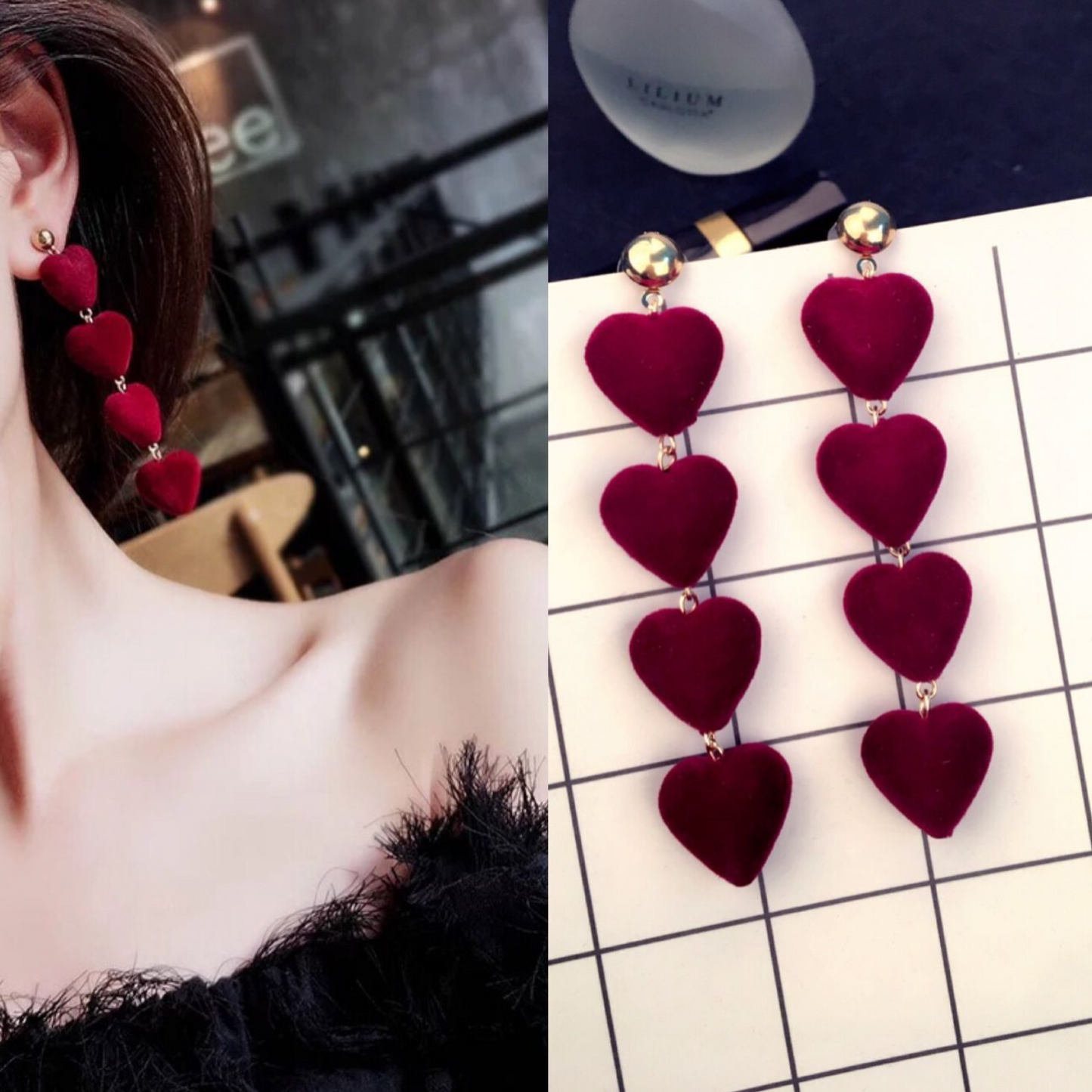 Link Heart Earrings
