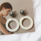 Marble Circle Inspired Earrings