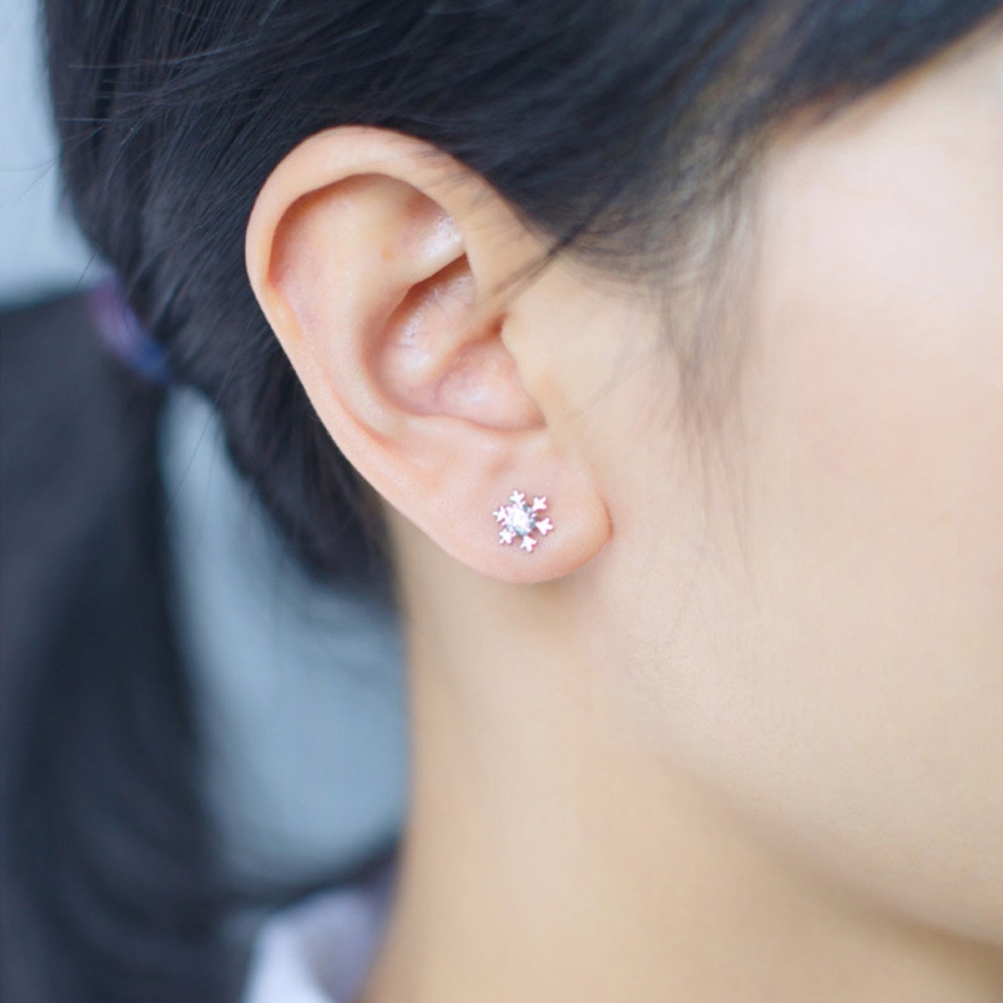 Crystal Snowflake Stud Earrings