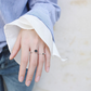 Silver Adjustable Stone Ring