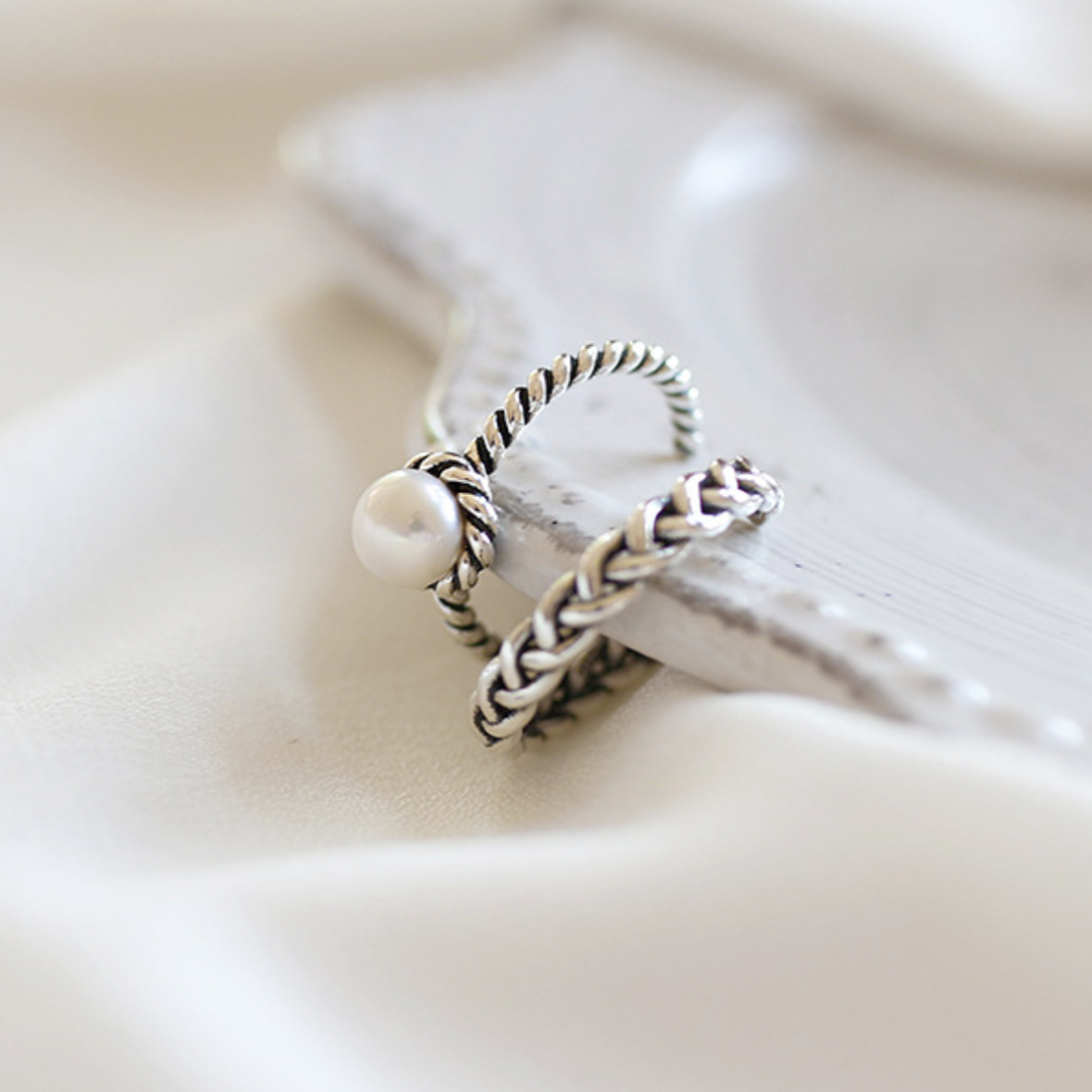 Woven Band Adjustable Rings