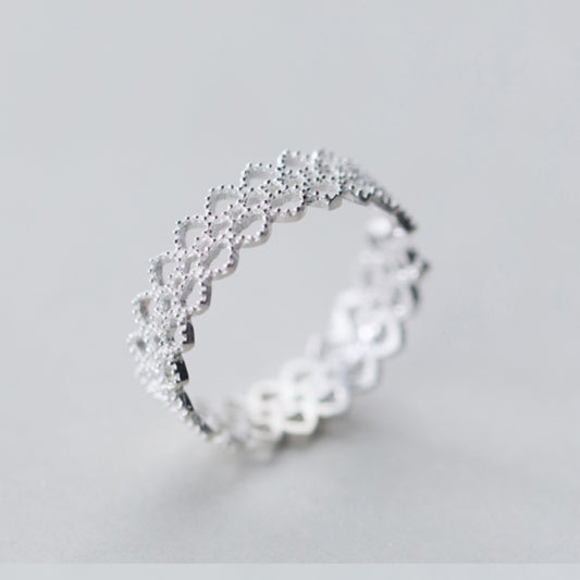 Intricate Lattice Adjustable Ring