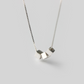 Sterling Silver Tiny Cube Necklace