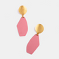 Pink Geometric Drop Earrings