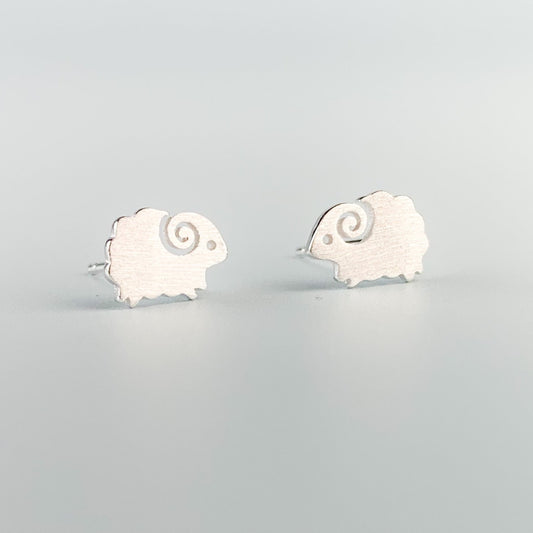 Minimalist Sheep Stud Earrings
