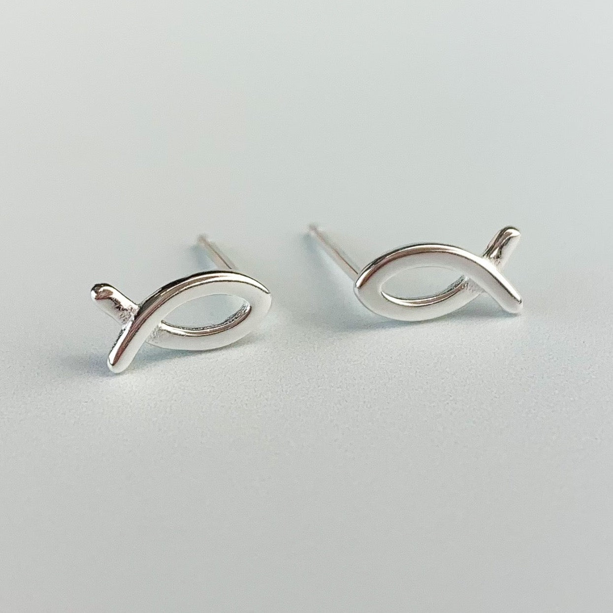 Minimalist Fish Stud Earrings